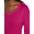 thumbnail image 5 of Hanes Originals Women’s Lightweight V-Neck Cotton Tee with Long Sleeves, Sizes XS-XXL, 5 of 7