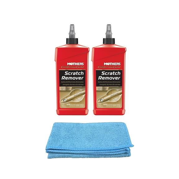 Mothers California Gold Scratch Remover (8 oz.) Bundle with Microfiber Cloth (3 Items)