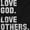 Black, variant on Love God and Others Christian Quote Crewneck T Shirts Boy Girl Teen Brisco Brands X