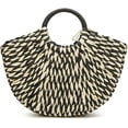 thumbnail image 2 of CoCopeaunts Women Straw Bag Large Woven Tote Bag with Pendant Round Handle Tote Retro Purse Hobo Summer Beach Handbag, 2 of 5