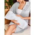 thumbnail image 6 of Avidlove Button Down Nightgowns for Women Short Sleeve Sleep Shirts Notch Collar Pajamas Dress Soft Sleepwear, 6 of 7