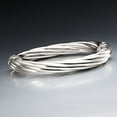 thumbnail image 3 of Ross-Simons Italian Sterling Silver Twisted Oval Bangle Bracelet, Women's, Adult, 3 of 8