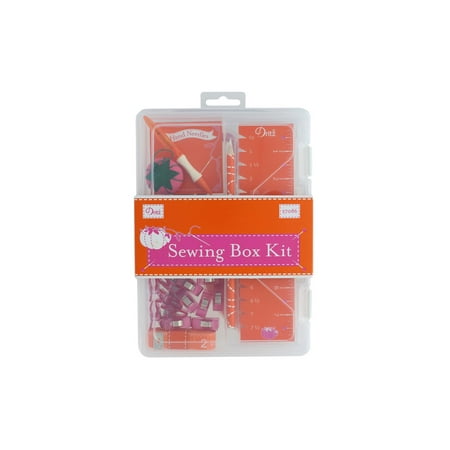 UPC: 0072879305128 | Dritz Sewing Box Kit Orange/Pink