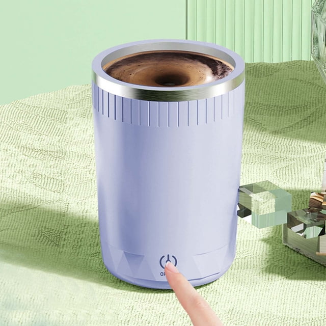 Taza mezcladora de café automática de alta velocidad con auto agitación | Taza eléctrica magnética de viaje | Agitador potente de 7000 RPM | Pared doble ABS y acero inoxidable 304 | Fácil limpieza