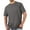 Dark Gray, variant on Admvng Mens Workout Shirts Casual Fashion Solid Color Short Sleeved T-shirt Loose and Temperat Top S-3XL