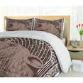 thumbnail image 5 of Ambesonne Animal Duvet Cover Set, Growling Grizzly Bear, 2-Calking, Brown and White, 5 of 7