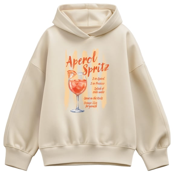 Instant Message - Aperol Spritz Oversized Fleece Hoodie Sweatshirt