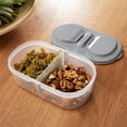 thumbnail image 6 of Walbest Salad Food Storage Container to Go, Eco-friendly PP Plastic Bento Box with 2-Compartment, for Sandwich, Fruit, Lunch, Snacks, Pasta, School & Travel - Food Storage Containers with Lid, 6 of 7