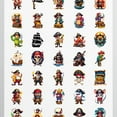 thumbnail image 4 of 35pcs-50pcs Colorful Kids Stickers Pirate Animal Stickers Skull Pack for Luggage Phone Laptop, 4 of 9