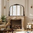 thumbnail image 3 of BEAUTYPEAK 36"x 27" Arched Vanity Mirror Vintage Decor Mirror Wall Mounted, Antique Bronze, 3 of 8
