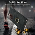thumbnail image 3 of Allytech Case for Samsung Galaxy Note 20 Ultra 6.9 inch,Shockproof Premium PU Leather Finger Ring Holder ID Credit Card Slots Phone Case Cover,Black, 3 of 8