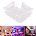 thumbnail image 3 of Connecteur de Bande Lumineuse, 8 Pcs Adaptateur de Bande Lumineuse en Forme de L Sans Soudure Transparent pour Bande COB 10mm, 3 of 8