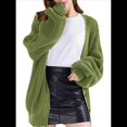 thumbnail image 3 of Suéteres Tipo Cárdigan para Mujer, de Larga, con Botones y Gran Tamaño, de Punto. Verde Petróleo S, 3 of 6
