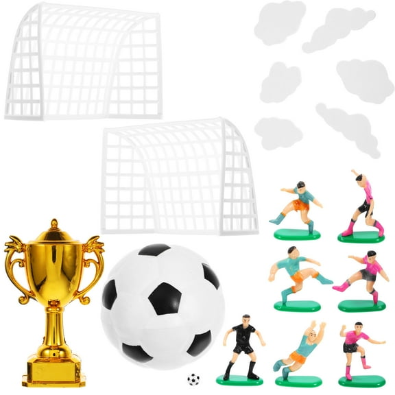 BESTYASH Soccer Cake Decorations Multi Color Plastic Perfect for DIY Cake