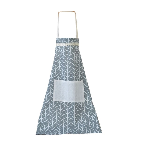 Yuarrent Precioso delantal de cocina con estampado ajustable para adultos, delantal de cocina para restaurante, estampado ajustable, Suministros de limpieza para el hogar Gris Árbol