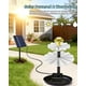 thumbnail image 3 of Fuente colgante para baño de pájaros, diseño de tres niveles, lavabo de cristal en cascada con bomba solar, perfecto para jardines al aire libre, patios y decoración de césped (azul), 3 of 5