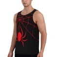 thumbnail image 2 of Uemuo Red Spider Pattern Men's Muscle Shirts Sleeveless Dry Fit Gym Workout Tank Top Lightweight Sports Tank Top Beach Tank Top, Loose-fit Sleeveless Shirt-XX-Large, 2 of 7