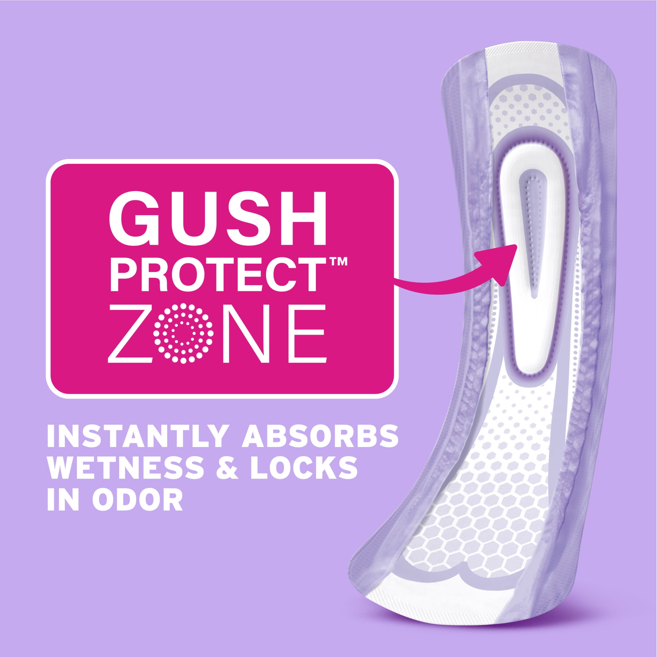 (2 pack) Poise Ultra Thin Incontinence Pads, 7 Drop Ultra Absorbency, Long Length, 22 Count
