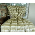 thumbnail image 2 of Thomas Collection Beige Ivory Wild Chinchilla Faux Fur Throw Blanket - 16437, 2 of 5
