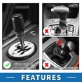 thumbnail image 5 of Unique Bargains Gear Shift Knob Forged Fiber Cylinder 7cm for Automatic and Manual Vehicle with 3 Adapter Black 1 Set, 5 of 7