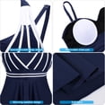 thumbnail image 3 of Womens Halter Swimdress Plus Size Two Piece Swimsuit Tankini Set, 3 of 6