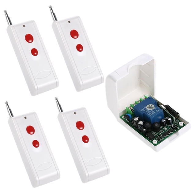 85-250V Ancho Voltaje Serie Universal De Alta Potencia De Bomba De Agua Interruptor De Lámpara + Cuatro 1000 Metros Lves 433 MHz Sunnimix Interruptor remoto inalámbrico