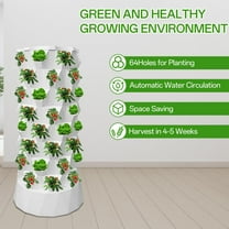 Vertical Hydroponic Growing System, 64-Plant Tower Garden Kit, Entry-Level Indoor/Outdoor Soilless Cultivation for Vegetables