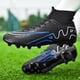thumbnail image 2 of Tacos de fútbol profesionales para hombres, botas de fútbol de tobillo alto, TF/FG, entrenamiento al aire libre, puntas largas, césped, Futsal, antideslizante, ultraligero, 2 of 5