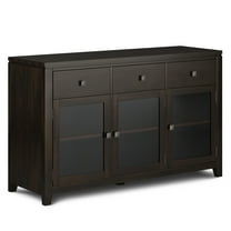 Simpli Home Cosmopolitan SOLID WOOD and Pine 54 inch x 17 inch Rectangle Contemporary Sideboard Buffet in Mahogany