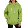 thumbnail image 3 of Women Hoodies Oversized Long Sleeve Sweatshirt Pullover with Pockets Pocket Hooded Top, 3 of 7