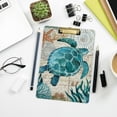 thumbnail image 7 of FMSHPON Vintage Ocean Sea Turtle Starfish Map Clipboard Hardboard Wood Nursing Clip Board and Pull for Standard A4 Letter 13x9 inches, 7 of 7