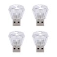 thumbnail image 2 of Kenally 4 piezas Mini USB Car Ambient Plug Play Light Interior Night Lighting Luz de emergencia Vehículo Accesorios de computadora Type3 NO3, 2 of 6