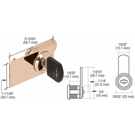 Crl Brass Lock For Cabinet Swinging Glass Door
