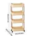 thumbnail image 3 of Gnmfd Small Trolley Rack Multi-Layer Storage Cart for Kitchen Bathroom Living Room, Mobile Floor Organizer for Snacks Toiletries Plants, Flexible Rolling Storage Cabinet with Multi-Tier Shelves, 3 of 6