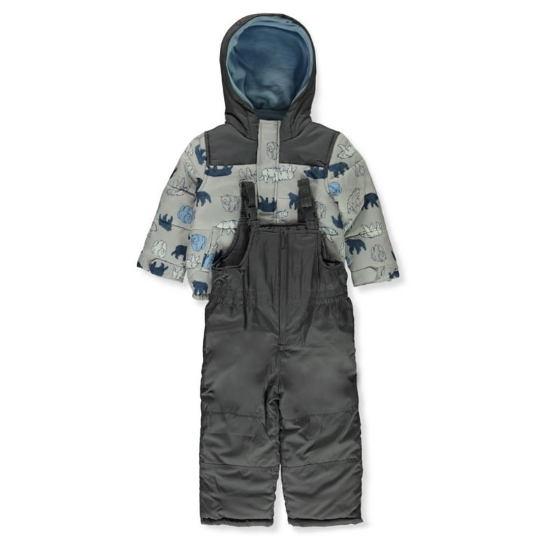 Carter s Boy s 2 Piece Bear Snowsuit Set gray 2t Toddler