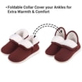 thumbnail image 3 of VANSARTO Womens Warm Bootie Slippers Comfy Memory Foam Plush Fleece Winter Indoor House Shoes, Red, Size 6, 3 of 5