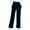 Navy, variant on Womens Casual High Waist Wide Leg Pants With Side Slits Lightweight Stretch Joggers Travel