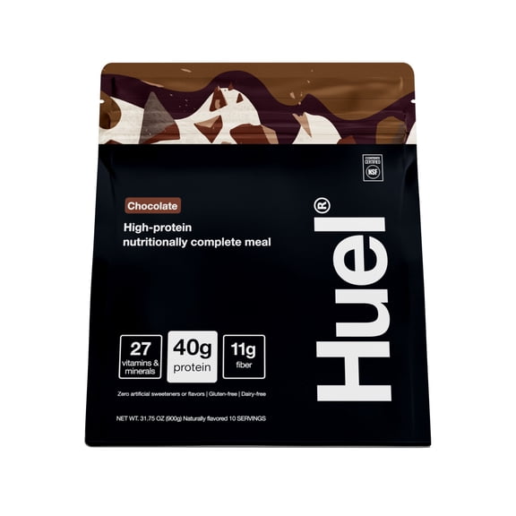 Huel Black Edition Chocolate 40g Meal Replacement Powder, 10 Servings