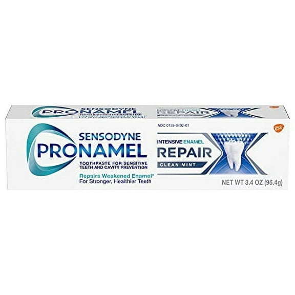 Sensodyne Pronamel Intensive Enamel Repair Toothpaste for Sensitive Teeth, to Reharden and Strengthen Enamel, Clean Mint - 3.4 Ounces