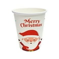 thumbnail image 2 of 10 Pieces Christmas Paper Cups Xmas Disposable Coffee Cups Santa Claus Merry Christmas Drinking Tea Paper Cup for Daily Use Holiday Party (White Red), 2 of 8