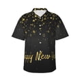 thumbnail image 1 of Fotbe Happy New Year Camisa Hawaiana para Hombre Unisex – Camisa Casual de Verano con Botones de Manga Corta de Algodón y Lino,Medium, 1 of 7