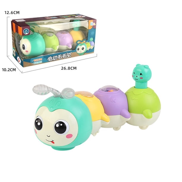 INOLING Juguetes musicales iluminados para bebés de 6 a 12 meses para niños de 7, 8, 9 y 12 mesesOruga con CAJA zhangmengya unisex