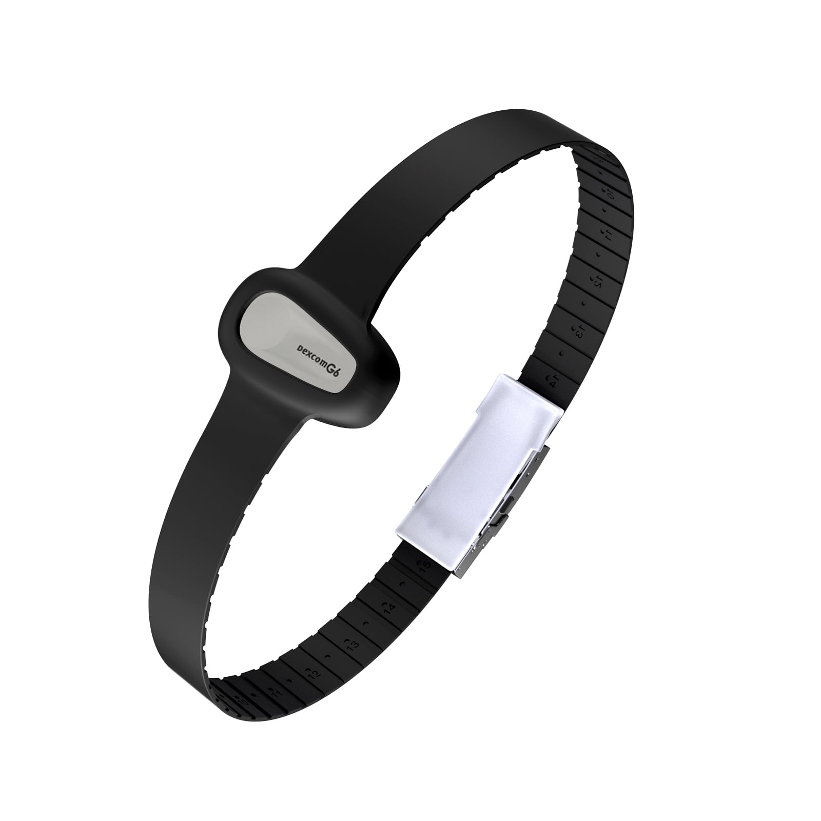Divoti Arm Badge Sensor Cover Compatible for Dexcom G6 Adjustable Fit Adhesive Patches Black