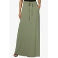 thumbnail image 3 of TheMogan Women's PLUS Drawstring Waist Pocket Drapey Jersey A-Line Long Maxi Skirt, 3 of 7