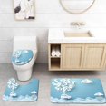 thumbnail image 1 of GOHAO Paper Art car Hanging Dollar Sign Balloon 3 Piece Bathroom Rugs Set Bath Rug Contour Mat and Toilet Lid Cover, 1 of 2