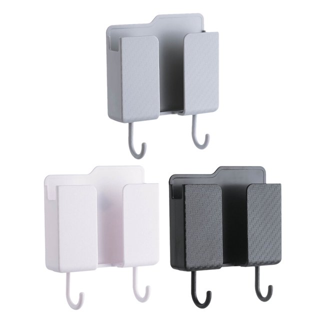 Caja de almacenamiento del teléfono de la pared del teléfono adhesivo del soporte del soporte de la pared del soporte de la pared del 3pcs
