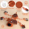 thumbnail image 2 of Juguete de peluche para perros Drmstow con cuerda, chirriador y papel arrugado, 2 of 7