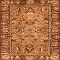 thumbnail image 1 of Ahgly Company Machine Washable Indoor Square Abstract Orange Area Rugs, 4' Square, 1 of 7