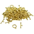 thumbnail image 2 of Toggle Clasps Hooks Connectors 50 Conjuntos Tono Dorado Antiqued Ronda OT Toggle Broches, Joyería De Bricolaje Haciendo Pulseras, 2 of 9