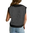 thumbnail image 2 of V Neck Cap Sleeve Tops Sleeveless Women Spring Sweater Vest, 2 of 5